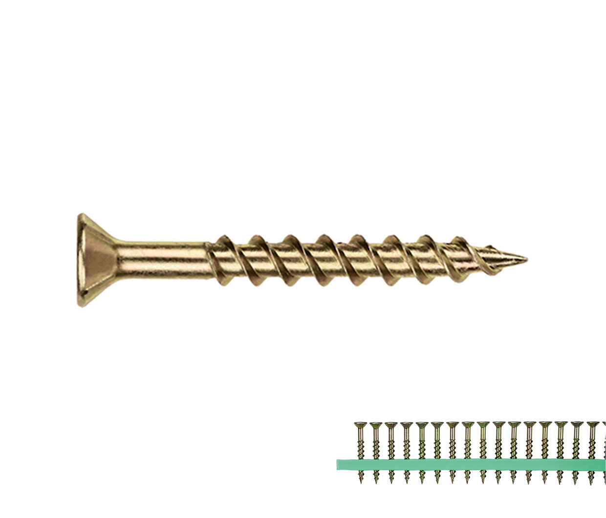MURO - SCREW CHIPBOARD C2 8 X 50MM - STRIP - 1800/BOX